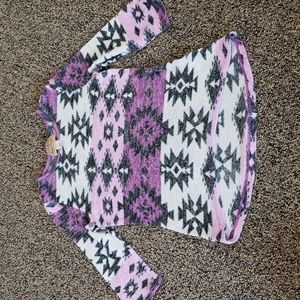 2 items: Roebuck & Co purple long sleeve shirt and Old Navy pink long sleev